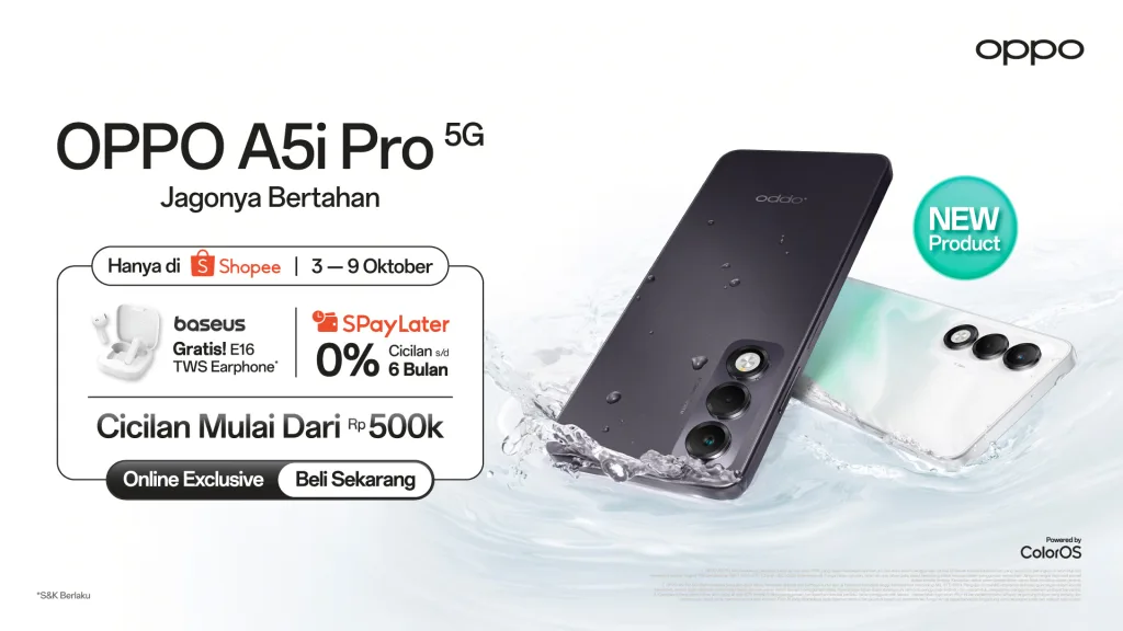Oppo A5I Pro 5G Resmi Hadir Eksklusif Di Shopee: Baterai Jumbo 6000Mah, Tangguh Standar Militer, Dan Harga Spesial 4 OPPO A5i Pro 5G