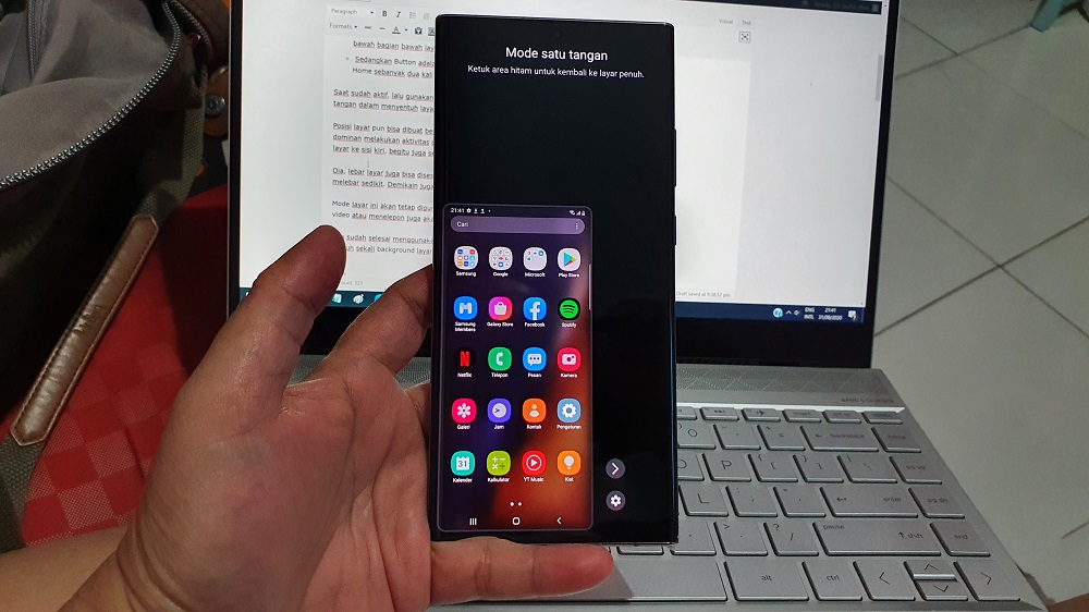 Galaxy Note20 Satu Tangan