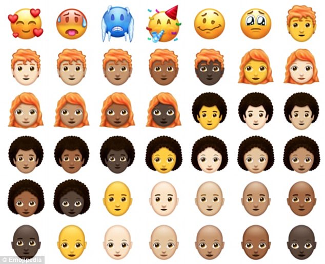 Although There Are Only 66 New Emoji, Some Of Them Have More Than One Skin Tone Option, Leading To A Total Of 157 New Emoji Versions. The New Emoji Also Include Hot And Cold Faces, As Well As Party, Woozy And Pleading Faces (Top Line)