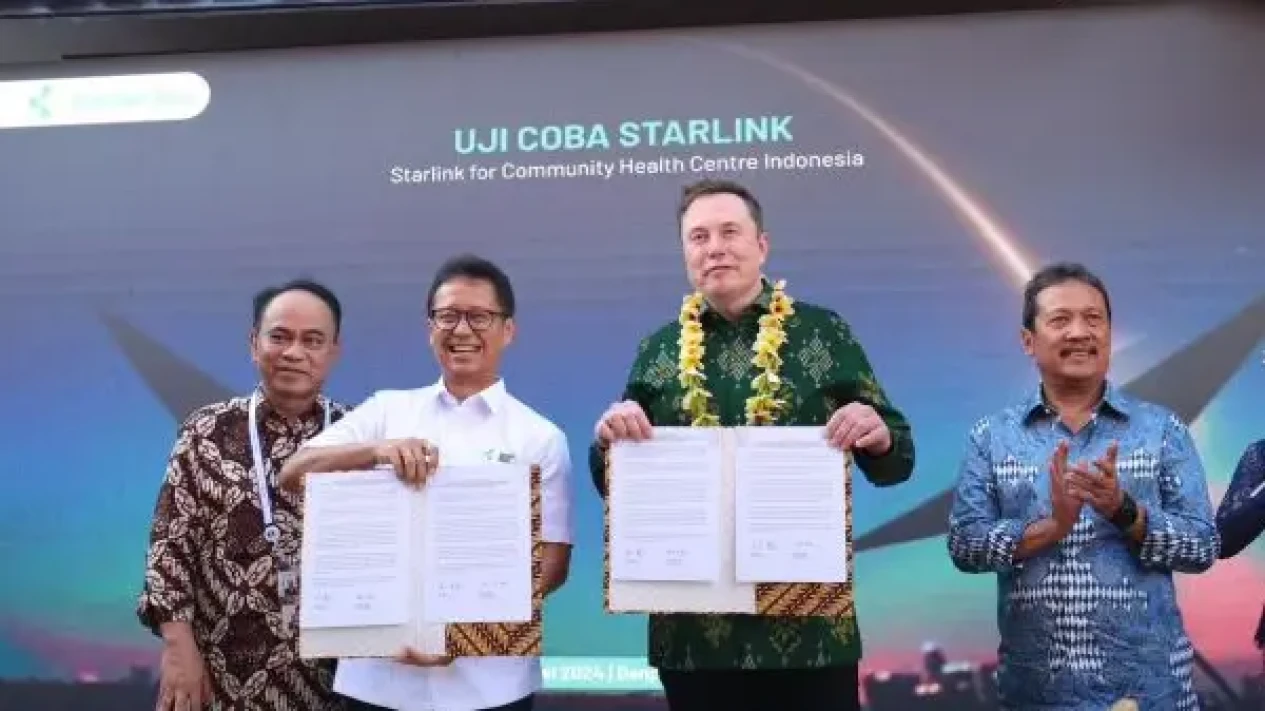 Menkes Dan Elon Musk Resmikan Starlink