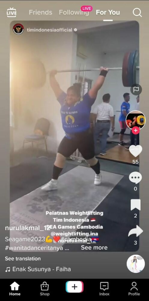 Foto 3 Atlet Angkat Besi Wanita Nurul Akmal @Nurulakmal 12 Terus Berlatih Menuju Sea Games 2023