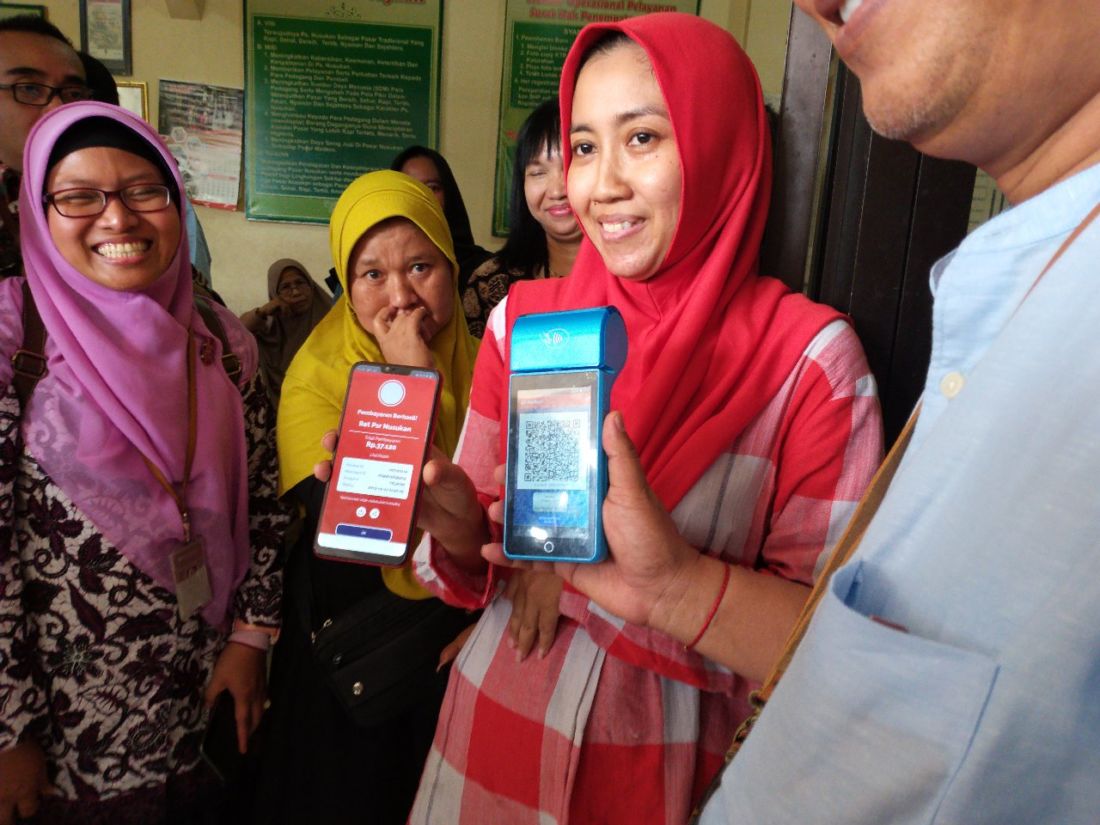 Foto Simulasi Pembayaran Retribusi Pasar