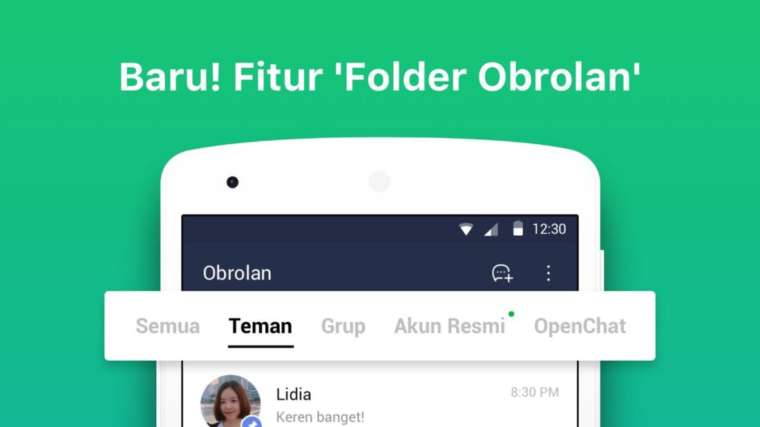 Chat Line Bisa Dikelompokkan Dalam Folder Obrolan Terpisah