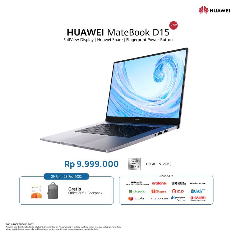 Huawei Matebook D15 I5