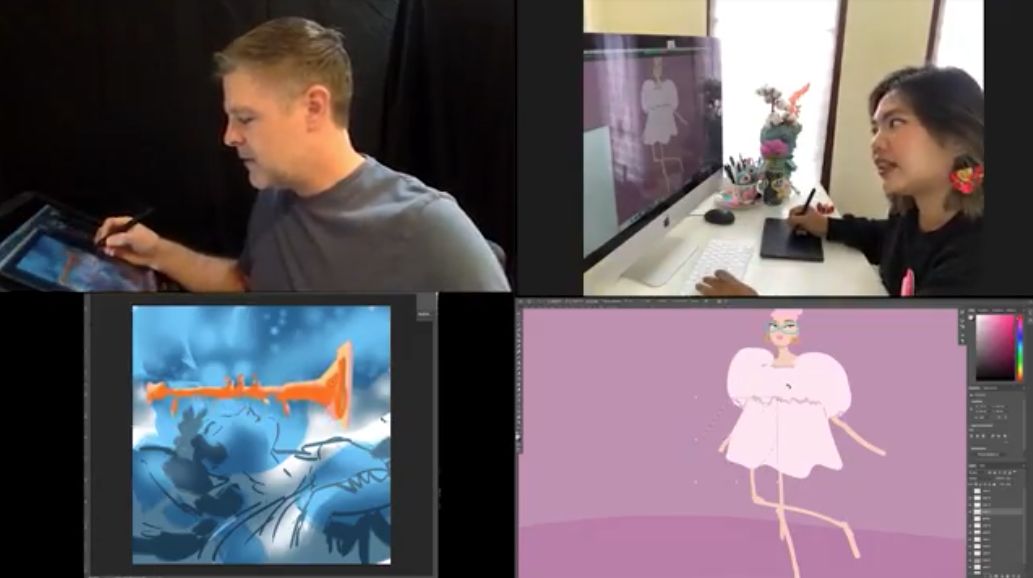 Ilustrator Indonesia Lakukan Live Jam “Soul” Bersama Seniman Pixar