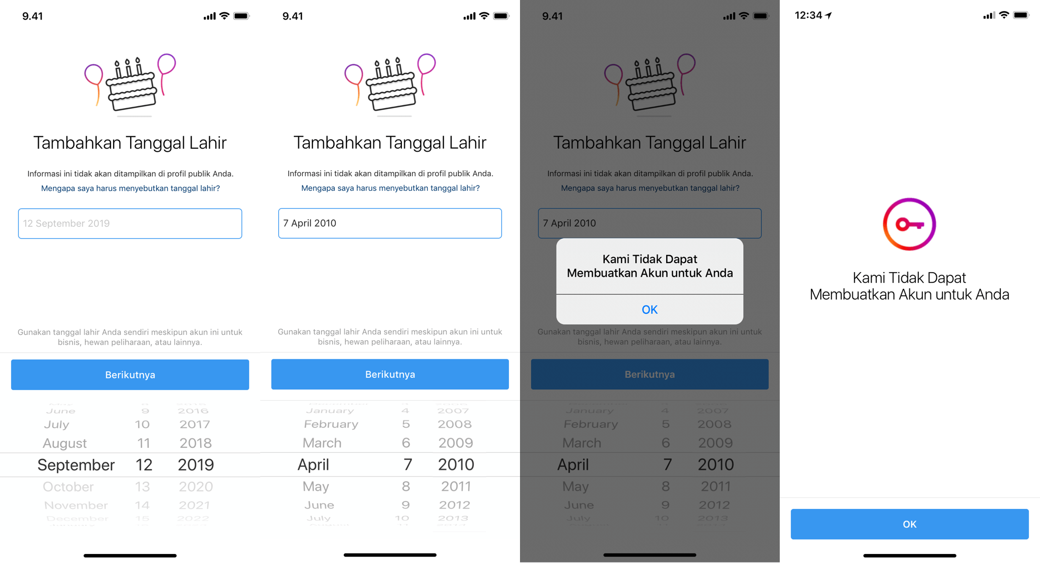 Instagram Menambahkan Tanggal Lahir Pengguna