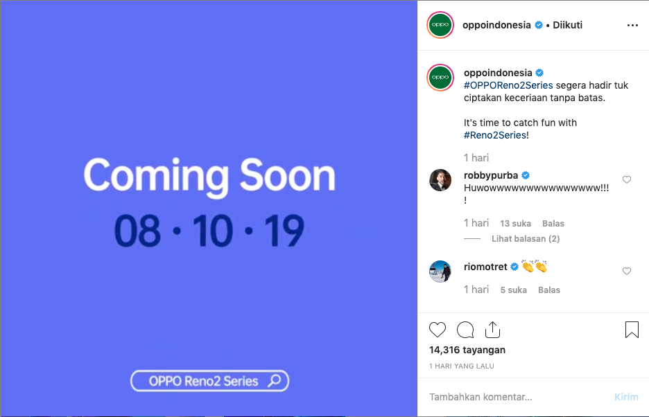 Instagram Oppo
