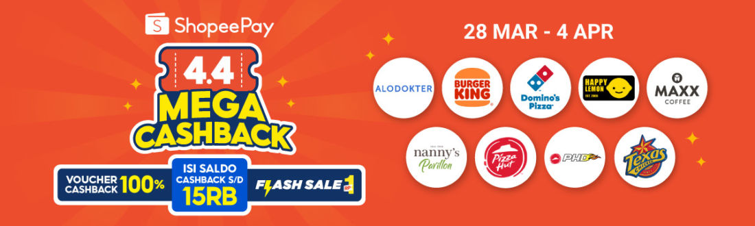 Nikmati Promo Besar-Besaran Shopeepay Di 4.4 Mega Cashback