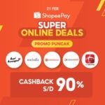 Nikmati Cashback Hingga 90% Dalam Promo Puncak Shopeepay Super Online Deals