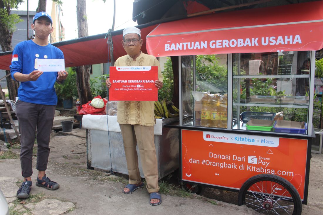 Shopeepay Gandeng Kitabisa.com Untuk Berbagi Melalui Gerobak Usaha