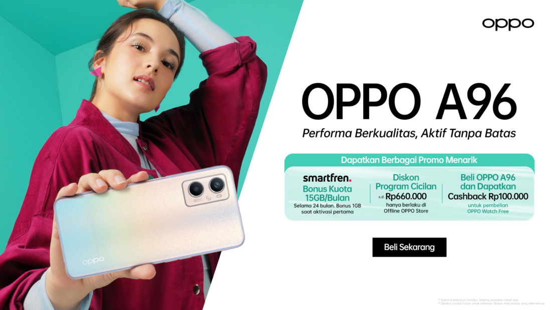 Penjualan Perdana Oppo A96