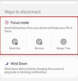 Opsi Focus Mode