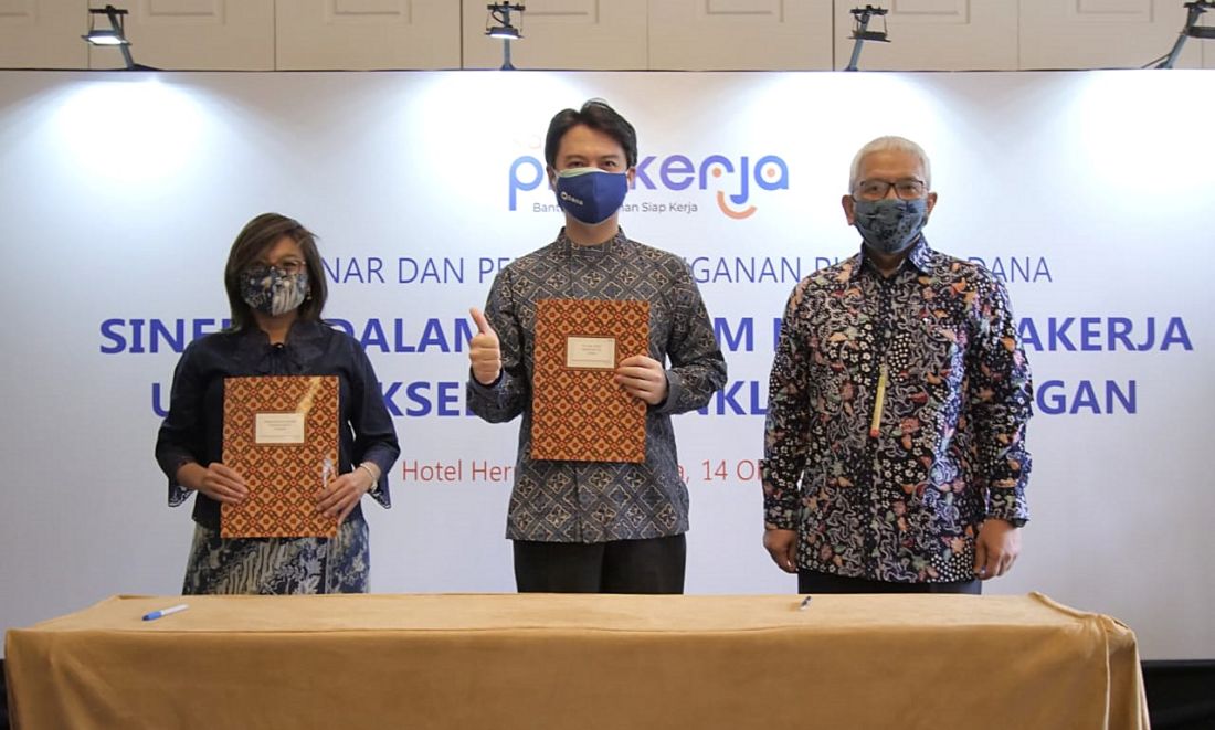 Penandatangan Pks Antara Kartu Prakerja Dengan Dana 1