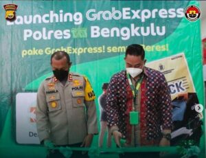 Polres Bengkulu Bersinergi Dengan Grab Bengkulu Meluncurkan Pelayanan Skck Via Grabexpress Untuk Memudahkan Pelayanan Kepada Masyarakat