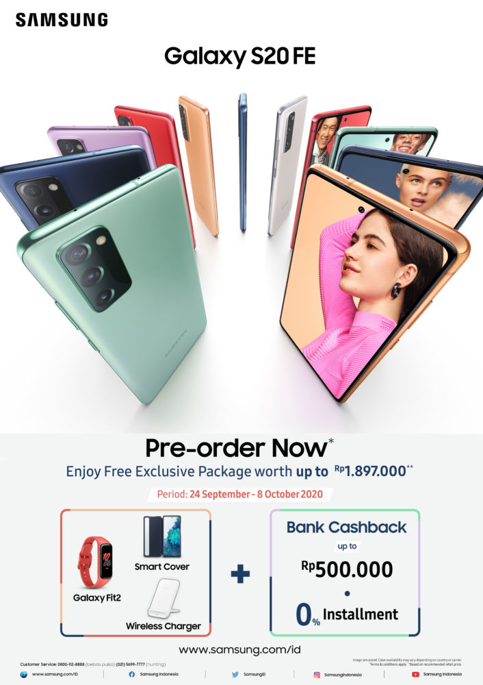 Samsung Galaxy S20 Fe Tersedia Untuk Pre Order Mulai Tanggal 24 September 2020 Hingga 4 Oktober 2020