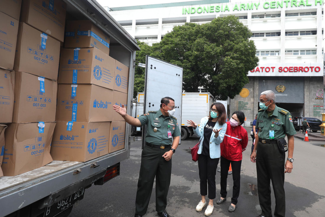 Blibli Sumbang Kebutuhan Apd Ke Tenaga Medis Rspad Gatot Subroto