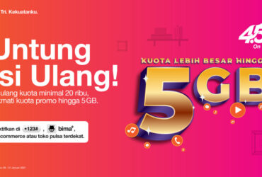 Tiap Isi Ulang Kuota Tri Dapat Tambahan Kuota Hingga 5Gb!