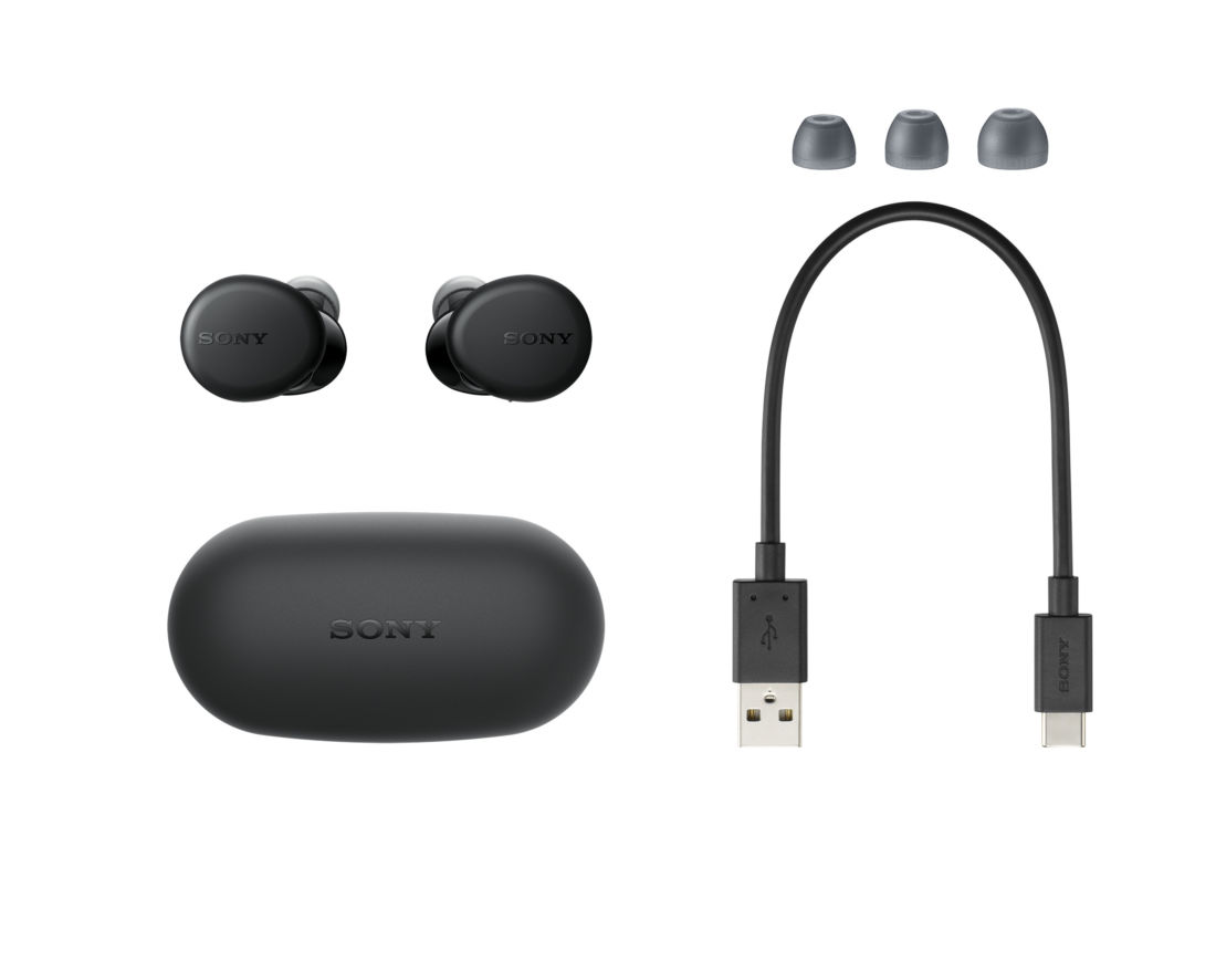 Wf Xb700 Dilengkapi Dengan Kotak Pengisi Daya Kabel Charger Dan Pilihan Earbuds