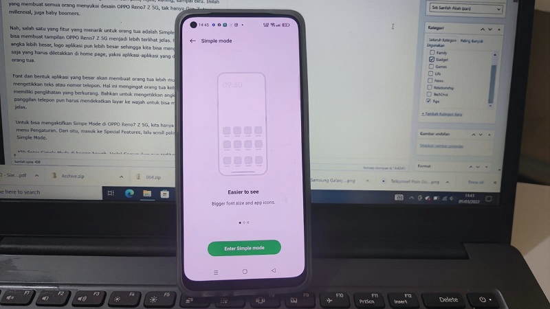 Simple Mode Di Oppo Reno7 Z 5G