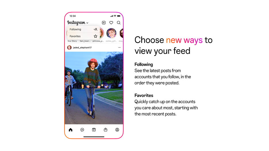 Tampilan Baru Feeds Instagram