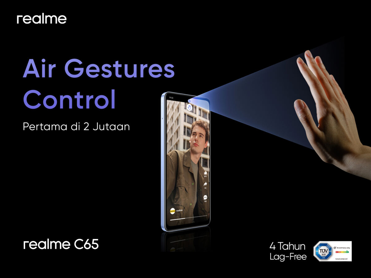 Realme C65 Hadirkan Fitur Air Gestures Pertama Di Segmennya