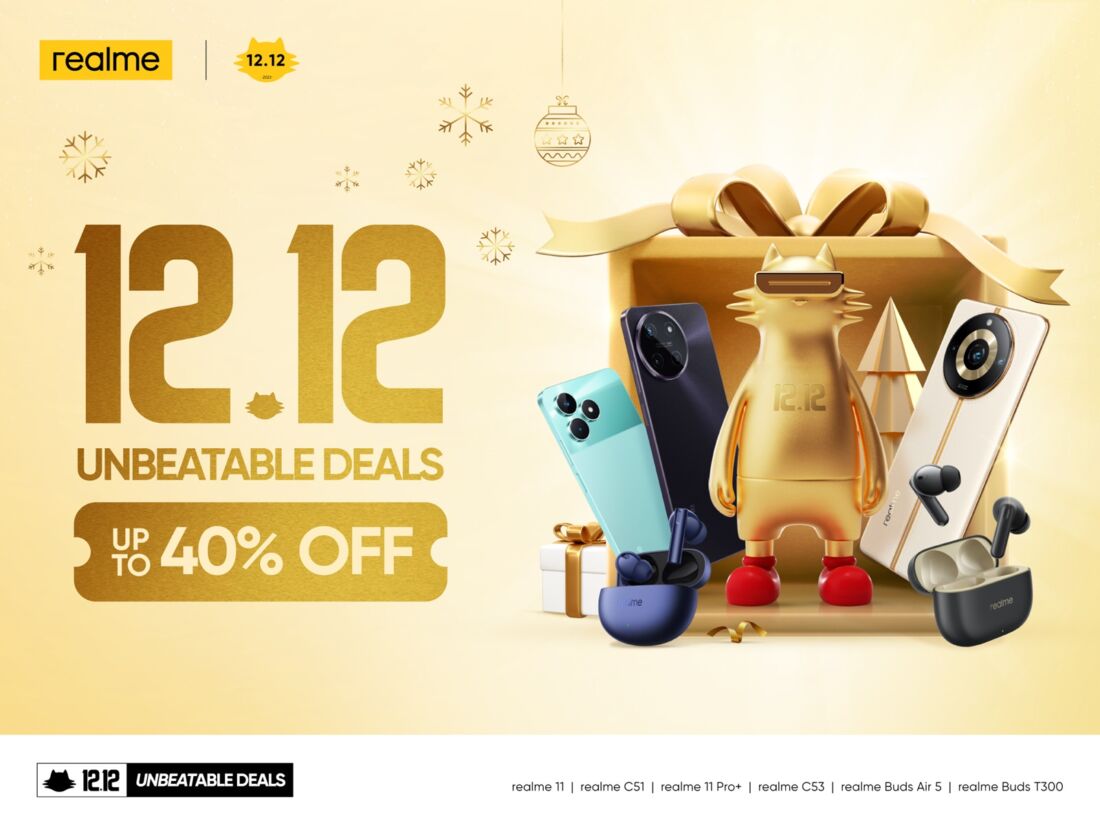 Realme 12.12 Unbeatable Deals Tawarkan Diskon Spesial Hingga 40%