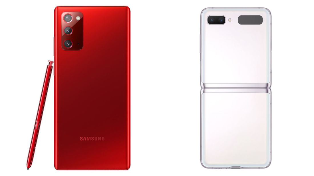 Samsung Note 20 5G Dan Z Flip 5G Tersedia Dalam Warna Putih Dan Merah