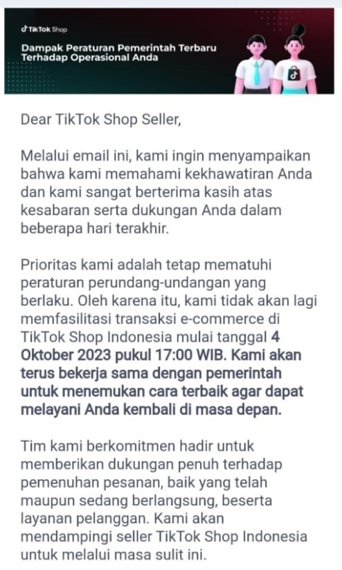 Tiktok Shop Ditutup