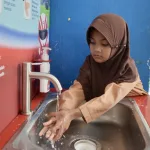 Aceh Siswi Sekolah Menggunakan Wastafel Nuvo Family Di Sekolah Untuk Cuci Tangan Pakai Sabun