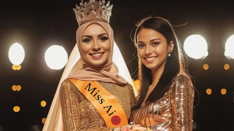 Pemenang Miss AI, Kenza Layli (berhijab) dengan 200k followers 